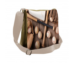 Bats Balls and Gloves Messenger Bag