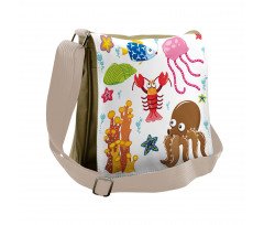 Underwater Wildlife Fun Messenger Bag