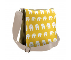 Monotone Animal Pattern Messenger Bag