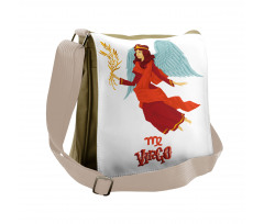 Woman with Wings Dress Messenger Bag