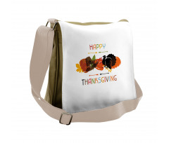 Bird Pumpkin Pilgrim Hat Messenger Bag