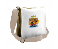 Inspirational Words Bird Messenger Bag