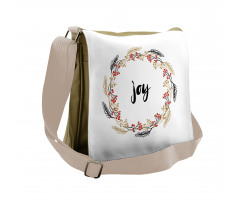 Wreaths Vintage Design Messenger Bag