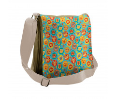 Comic Fun Faces Messenger Bag