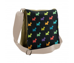 Terrier Silhouettes Messenger Bag