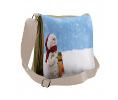 Winter Christmas Time Messenger Bag