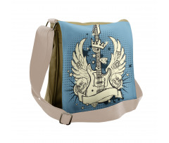 Rock 'n' Roll Retro Grunge Messenger Bag