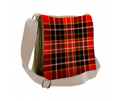 Scottish Tartan Style Messenger Bag