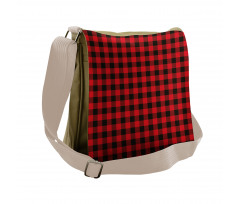 Retro Lumberjack Buffalo Messenger Bag