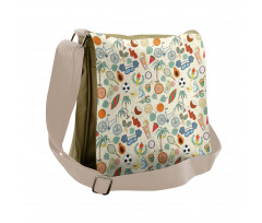 Cartoon Style Elements Messenger Bag