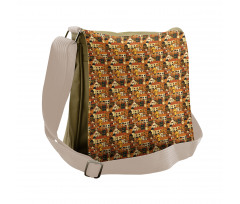 Panoramic Illustration Messenger Bag