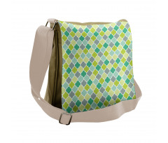 Vibrant Trellis Quatrefoil Messenger Bag