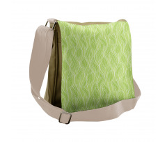 Green Curvy Twigs Botany Messenger Bag