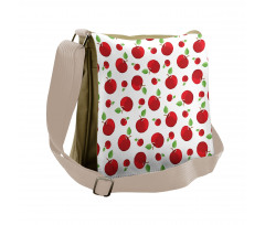 Vivid Cartoon Red Fruit Messenger Bag