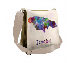 Abstract Country Map Messenger Bag