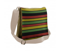 Knitted Rasta Lines Messenger Bag