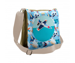 Airplane Composition Messenger Bag