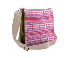 Geometric Snow December Messenger Bag