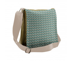 Abstract Wavy Lines Messenger Bag