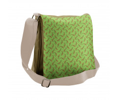 Saxophones on Green Messenger Bag