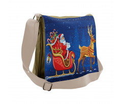 Moving on Sledge at Night Messenger Bag