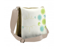 Hand Drawn Plants Messenger Bag