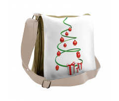 Abstract Xmas Tree Messenger Bag