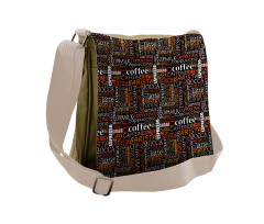 Colorful Typography Art Messenger Bag