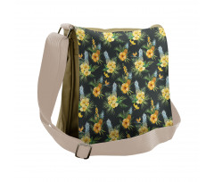 Tropic Flower Design Messenger Bag