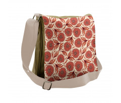 Nostalgic Gerbera Motifs Messenger Bag