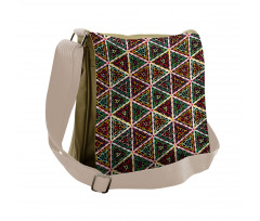 Geometric Grunge Mosaic Messenger Bag