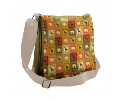 Savanna Animal Frames Messenger Bag