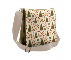 Cartoon Trees Bells Messenger Bag