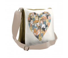 Heart Shaped Frame Messenger Bag