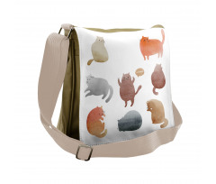 Watercolor Kitties Pet Messenger Bag