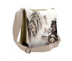 Watercolor Valley Messenger Bag
