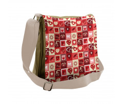 Valentines Day Theme Hearts Messenger Bag