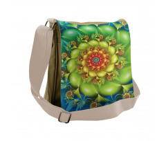 Colorful Floral Spiral Messenger Bag