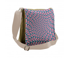 Retro Hipster Abstract Messenger Bag