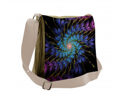 Vortex of Vivid Petals Messenger Bag