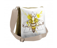 Color Splashed Bee Messenger Bag