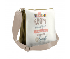 Book Shelf and a Words Messenger Bag