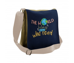 World Belongs to Readers Messenger Bag