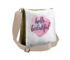 Watercolor Style Flower Messenger Bag