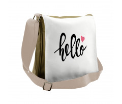 Message with Heart Messenger Bag