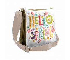 Colorful Spring Elements Messenger Bag