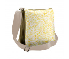 Dandelions Asters Abstract Messenger Bag