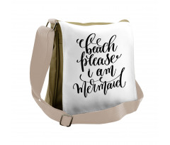 Cool Font Mermaid Theme Messenger Bag