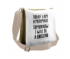 Optimism Slogan Messenger Bag