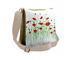 Flowers on a Rural Field Messenger Bag